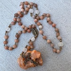 Handmade sundstone rosary